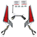 Custom Dynamics Fascia LED Light Panels - Chrome/Red | CD-FASCIA-SS6CR
