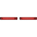 Custom Dynamics Saddlebag LED Lights - Sequential - Chrome/Red | PB-SBSEQ-SS6-CR