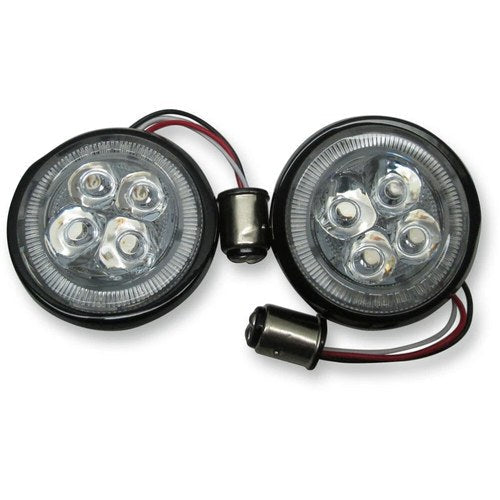 Ciro Rear Signal Light Inserts - Black - Red Lens | 45421