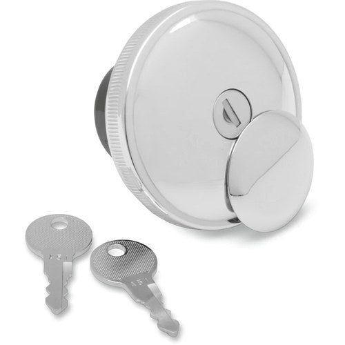 Drag Specialties Locking Gas Cap - Chrome - Vented | 03-0320A-A
