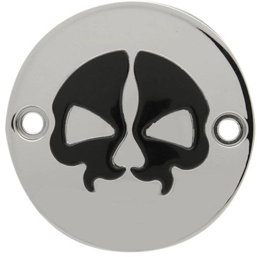 Drag Specialties Points Cover - Split Skull - Chrome - M8 | 78102B2