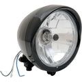 Drag Specialties 5-3/4" Head Light with Visor - Clear Lens - Black | 20-0444B
