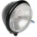 Drag Specialties Bottom Mount H4 Headlight - 5-3/4" - Black | 20-6002BHDG