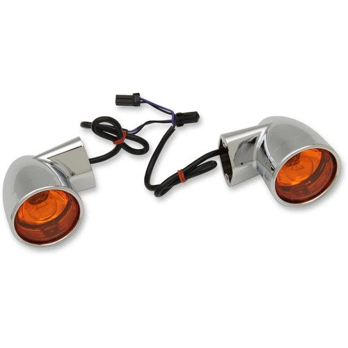 Drag Specialties Rear Bullet Turn Signal Lights Flt - Chrome | 12-0224CR-2