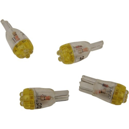 Drag Specialties Mini Wedge LED Bulbs - Amber | T10-4LEDA-HC