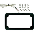 Cycle Visions Beveled License Plate Frame - Black - with Plate Light | CV-4616B