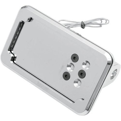 Cycle Visions Horizontal License Plate Mount w/Light - Chrome | CV-4600LH