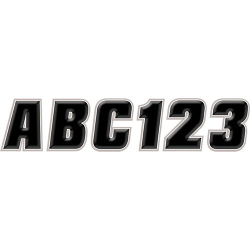 Hardline Sticker Kit - 2" - Black/Silver | BLKSI500