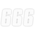 Factory Effex FX Factory Number 6 - White - 7" | 08-90096