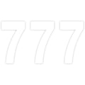 Factory Effex Pro Number 7 - White - 7" | 02-4357