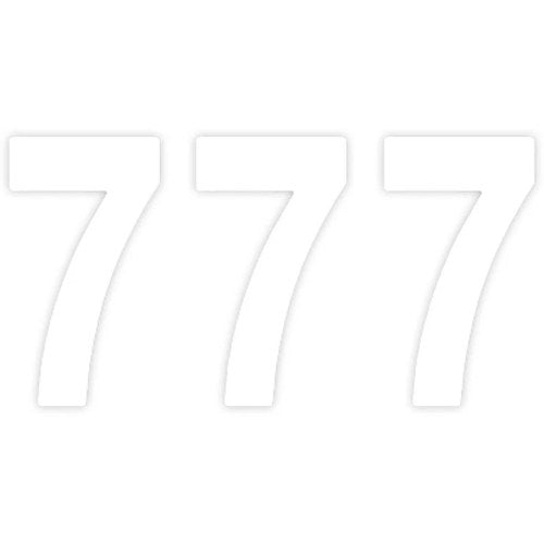 Factory Effex Pro Number 7 - White - 7" | 02-4357