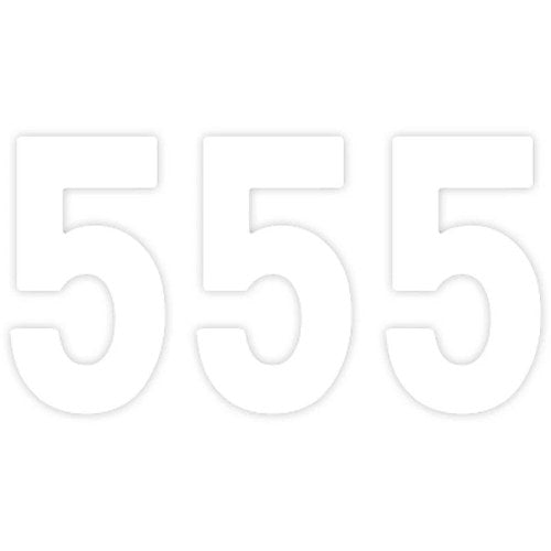 Factory Effex Pro Number 5 - White - 8" | 02-4375