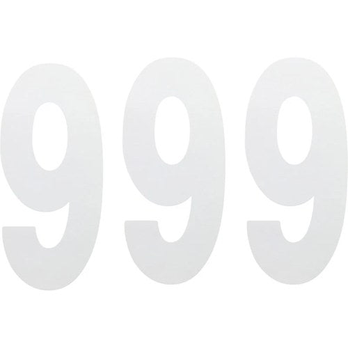 Factory Effex FX Number 9 - White - 8" | 02-4489