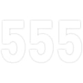 Factory Effex Mini Pro Number 5 - White - 5" | 03-0205