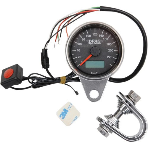 Drag Specialties 2.4" Kph Programmable Mini Electronic Speedometer | 21-6895ADS