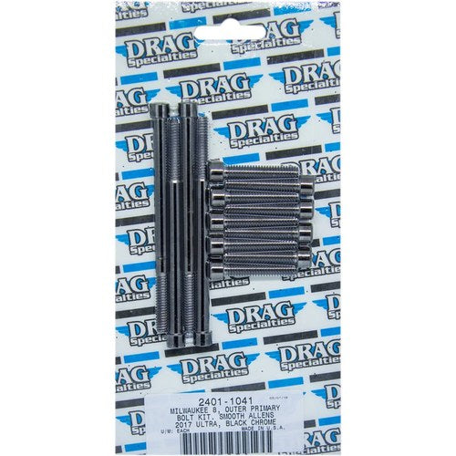 Drag Specialties Bolt Kit M8 Outer Primary Black/Chrome Smooth | MK787SBK