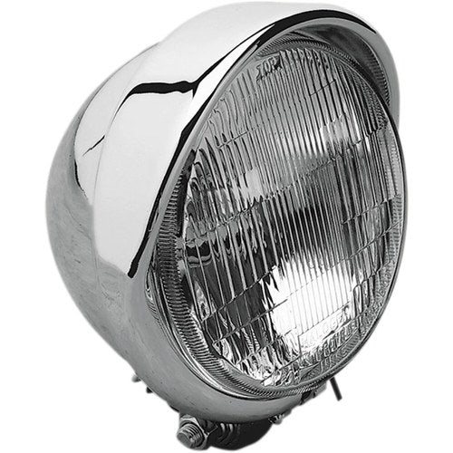 Drag Specialties H-4 Headlight with Visor- 5-3/4" - Chrome | 206002HDV-BXLB2