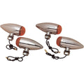 Drag Specialties Bullet LED Marker Lights - Smooth - Amber | 20-6589SA-BC202