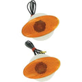 K&S Technologies Flat Oval Marker Light - Medium - Amber | 25-8272