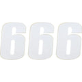 Moose Racing Race Number 6 - White - 4.5" | 80006