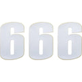 Moose Racing Race Number 6 - White - 6" | 80106