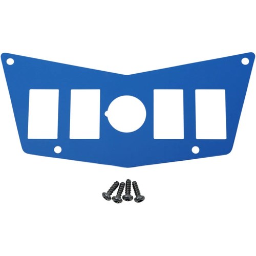 Moose Utility Division Dash Plate - Blue - 4 Switch - Rzr | 100-4392-PU