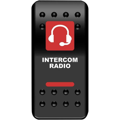 Moose Utility Division Rocker Switch - Intercom - Red | COM-PWR-R