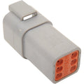 Namz Deutsch Receptacle - 6 Pin - Gray | DR-6G