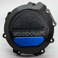 Kawasaki 2011-2025 ZX10R Woodcraft Left Side Engine Stator Cover - Blue Skid Pad