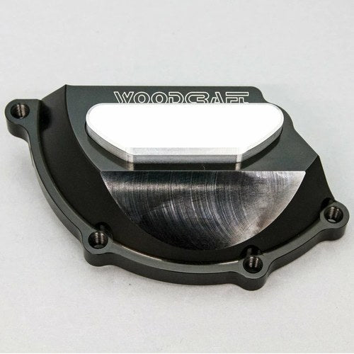 BMW 2015-18 S1000XR Woodcraft Lhs Stator Engine Cover Protector - Silver Plate