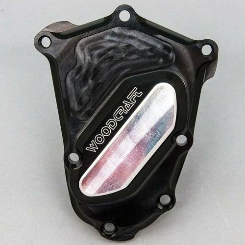 BMW 2009-19 S1000RR Woodcraft Right Side Crankshaft Engine Cover - Silver Plate