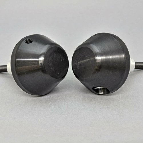 Yamaha 2003-2005 R6 Woodcraft Racing Frame Slider Kit - Domed Black Pucks