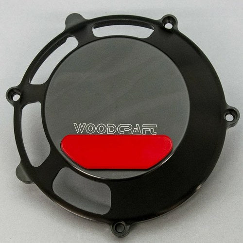 Ducati 2006-2008 S4RS Woodcraft Clutch Cover Protector - With Red Skid Plate
