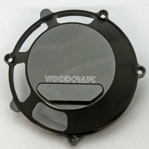 Ducati 2007-08 1098 / R Woodcraft Clutch Cover Engine Protector - Black Plate