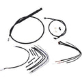 Burly Brand Complete Black Vinyl Handlebar Cable/Brake Line Kit | B30-1256