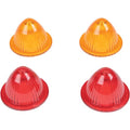 Drag Specialties Mini Retro-Style Lens Kit - Amber/Red | 20-6053SB-A/R