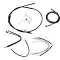 Burly Brand Complete Black Vinyl Handlebar Cable/Brake Line Kit | B30-1178