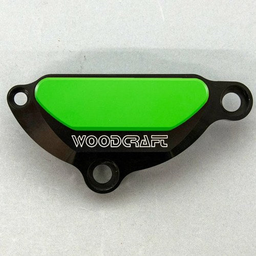 Yamaha 2006-2015 FZ1 Woodcraft Lhs Engine Ignition Cover Protector - Green Plate