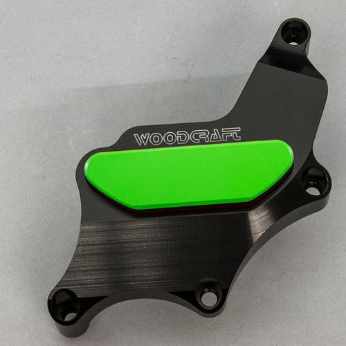 Honda 2007-25 Cbr 600RR Woodcraft Rhs Engine Clutch Cover Protector -GREEN Plate