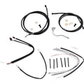Burly Brand Complete Black Vinyl Handlebar Cable/Brake Line Kit | B30-1181