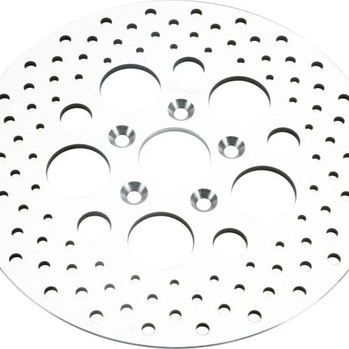HardDrive Drilled Vented Rear Brake Rotor, Stainless Steel Polished | 144626