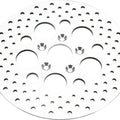 HardDrive Drilled Vented Rear Brake Rotor, Stainless Steel Polished | 144626