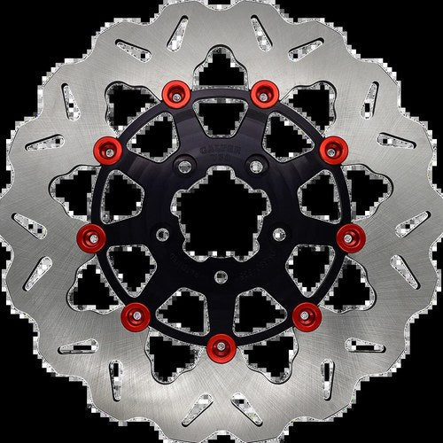 Galfer Rotor 11.8"Floating Wave Fr Black/Red Buttons | DF835CW-B-R