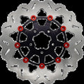 Galfer Rotor 11.8"Floating Wave Fr Black/Red Buttons | DF835CW-B-R