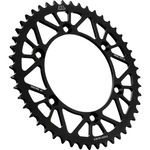 JT Sprockets Rear Racelite Sprocket Alum 48T-520 Blk Hon/Yam | JTA251.48BLK