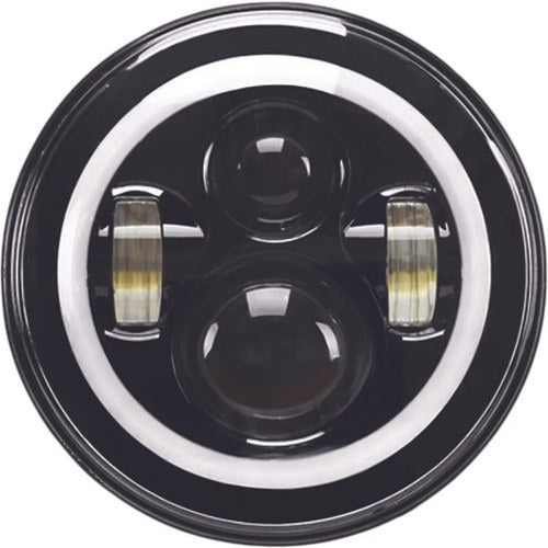 PathFinder 7in. High Definition LED Headlights, Black with Full Halo | HD7MBH