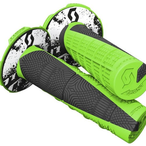 Scott Usa Deuce II MX/ATV Grips, Neon Green/Black | 219627-4376