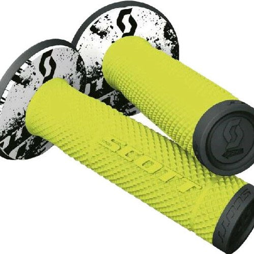 Scott Usa SX II MX Grips, Tattoo 2 - Black/Neon Yellow | 219624-4755