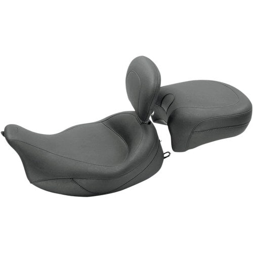Mustang Vintage Super Solo Vinyl Seat w/ Driver Backrest (Black) 79446