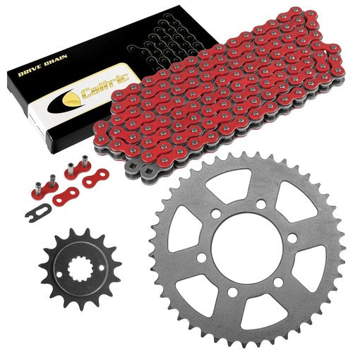 Red Drive Chain And Sprocket Kit for Kawasaki Ninja ZX-6R ZX636 2005 2006